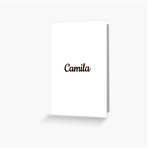 "Camila - Cute Girl Names For Daughters" Greeting Card by HuOutfitters ...