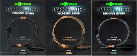 Korda Dark Matter Leader Heli Safe 50cm 40lb Karpfenvorfach Gravel