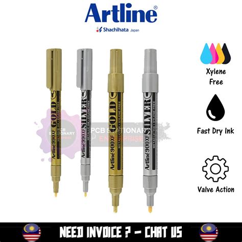 Artline 990900 Metallic Paint Marker Goldsilver 1223mm 1pc