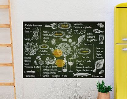 Mural Impreso Sobre Vinilo Adhesivo Para Bares Y Restaurantes Pescados