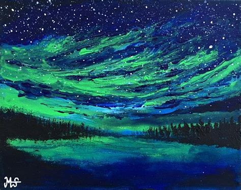 Acrylic Painting Northern Lights - BEST PAINTING