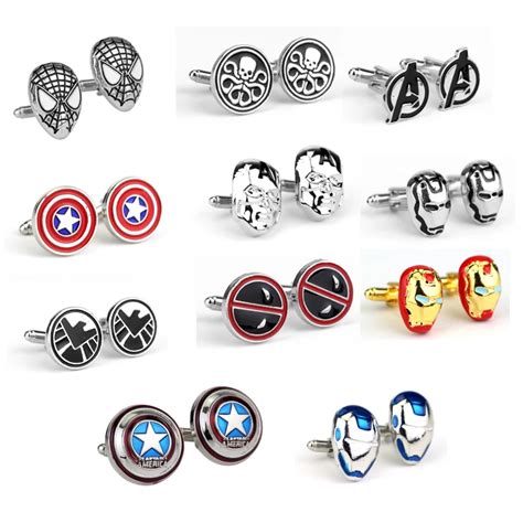 Gemelos De Superh Roe De Marvel Mancuernas De Guante Infinity Iron Man