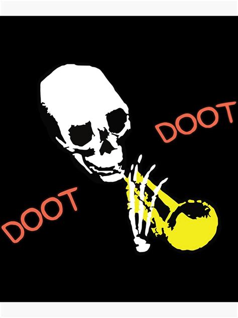 "Doot Doot Skeleton Meme Halloween" Poster for Sale by palestep-father ...