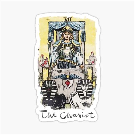 The Chariot Major Arcana RWS Tarot Card Painting Sticker For Sale By