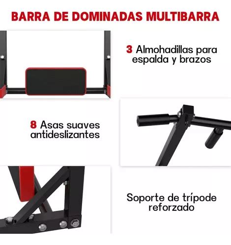 Ripley BARRA PUSH UP EJERCICIOS MULTIFUNCIONAL PARED GYM 8EN1 237095