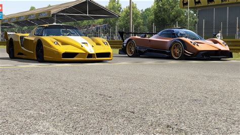 Ferrari FXX Vs Pagani Zonda R At Monza Full Course YouTube