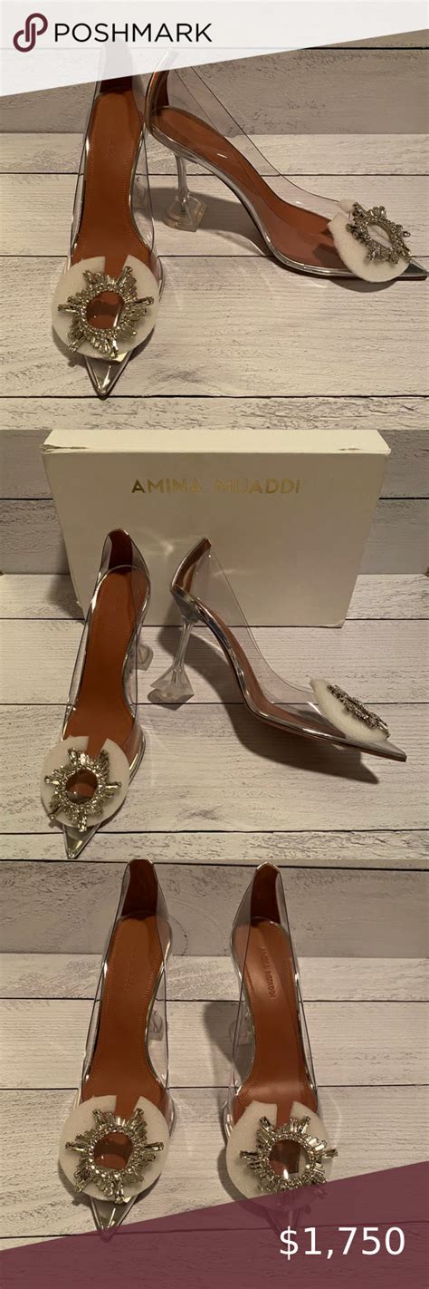 Nib Amina Muaddi Begum Crystal Pvc Pump Pumps Amina Muaddi