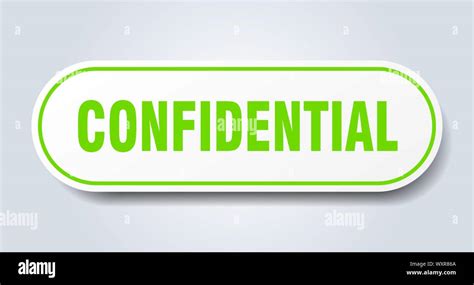 confidential sign confidential rounded green sticker confidential