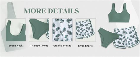Amazon COZYEASE Girls 3 Piece Swimsuit Tropical Print Bikini