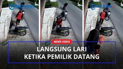 Detik Detik Aksi Pencurian Sepeda Motor Di Medan Terekam Cctv Langsung