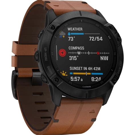 Zegarek Garmin Fenix X Pro Sapphire Czarny Dlc Z Br Zowym Paskiem