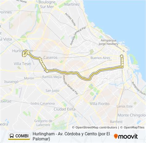 Ruta Combi Horarios Paradas Y Mapas Av C Rdoba Y Cerrito Por El