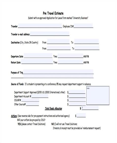 Free 8 Travel Registration Form Samples In Pdf Ms Word