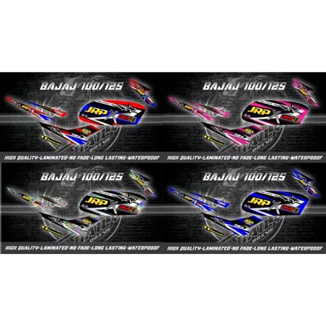 KAWASAKI BAJAJ CT 100 125 STOCK SIZE DECAL STICKER JRP X DAENGSAI4