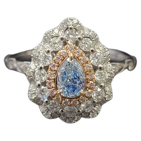 Natural Fancy Blue Diamond Ring For Sale at 1stDibs