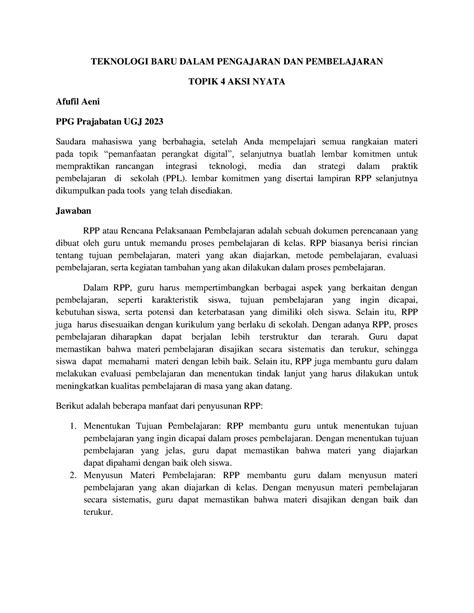 T Aksi Nyata Afufil Aeni Teknologi Baru Dalam Pengajaran Dan