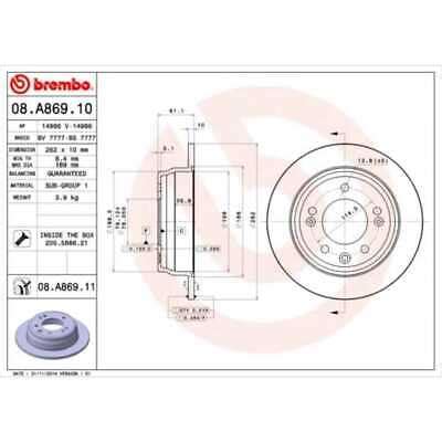 Brembo X Disques De Frein Arri Re Plein Pour Hyundai I Fd Lmn El