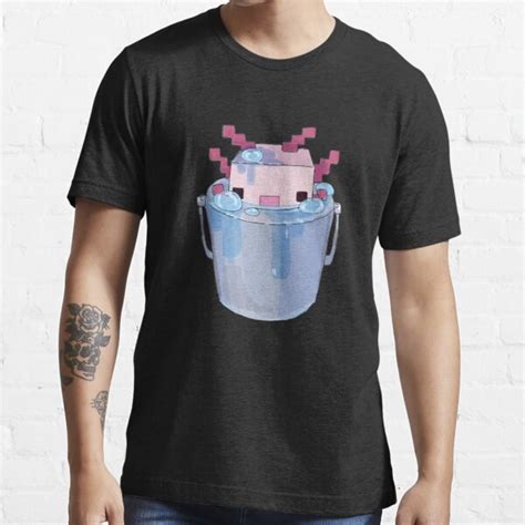 Cute Axolotl Bucket Minecraft Concept Art T Shirt For Sale By