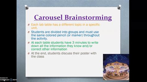 Carousel Brainstorming Youtube