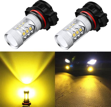 Alla Lighting PSX24W 2504 LED Fog Light Bulbs Yellow Xtreme Super