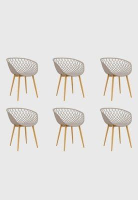 Conjunto Cadeiras Clarice Nude Compre Agora Dafiti Brasil