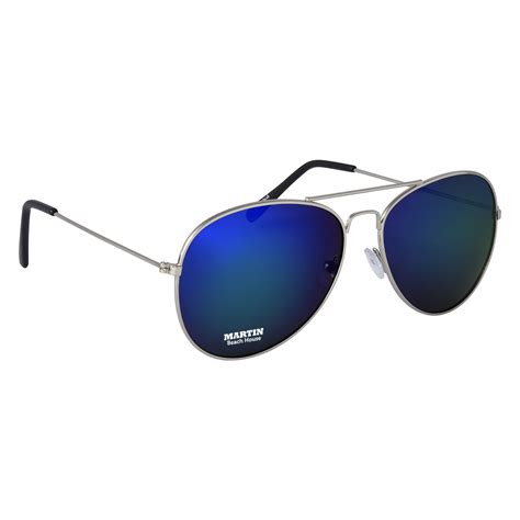 Color Mirrored Aviator Sunglasses