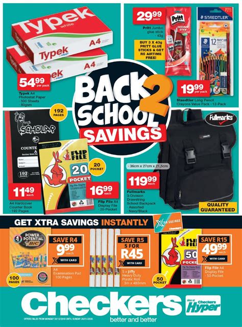 Checkers Back 2 School Catalogue 20191230 20200126 Rabato