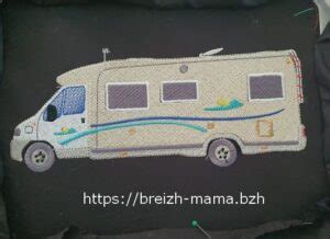 Motif Broderie Camping Car Breizh Mama