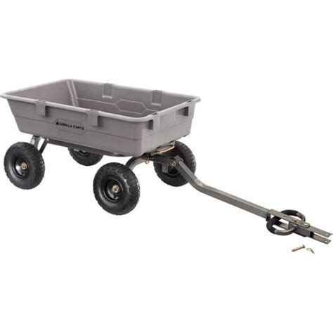 Gorilla Carts 800 Pound Capacity Heavy Duty Poly Garden Steel Dump Cart