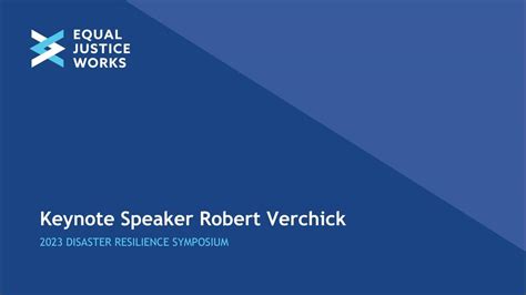 2023 Disaster Resilience Symposium Keynote Speaker Robert Verchick