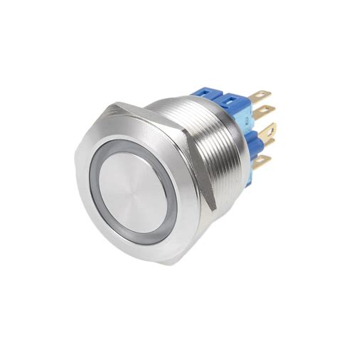 Uxcell Momentary Metal Push Button Switch Mm Mounting Dia A No Nc