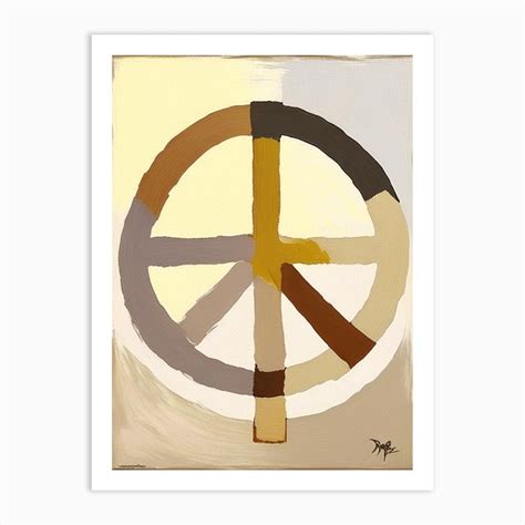 World Peace Symbol Abstract Painting Art Print by Symbolic Expressions - Fy