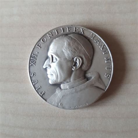 Medaille Papst Pius Xii Anno Santo Bronze Versilbert Kaufen