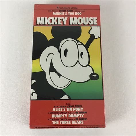 Mickey Mouse Vhs Tape Fully Animated Cartoons Minnie Vintage New