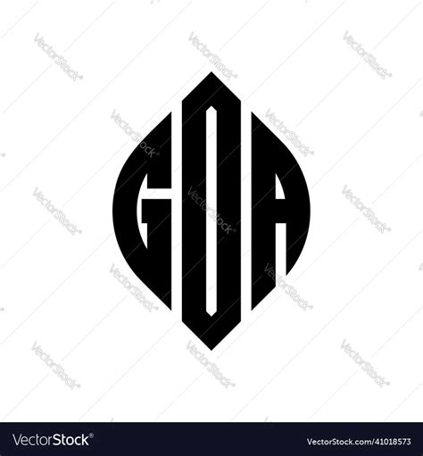 Goa circle letter logo design Royalty Free Vector Image