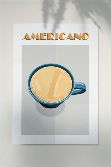 Americano Coffee Poster Painting