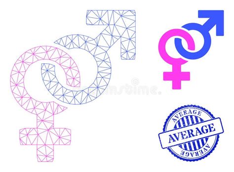 Average Grunge Rubber Imprint And Web Carcass Straight Sex Symbol Vector Icon Stock Vector