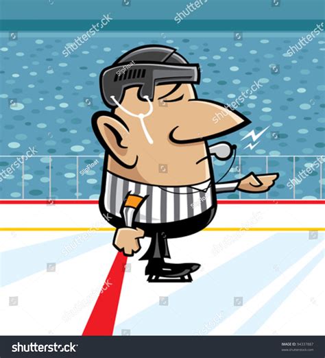 Hockey Referee Stock Vector Illustration 94337887 Shutterstock