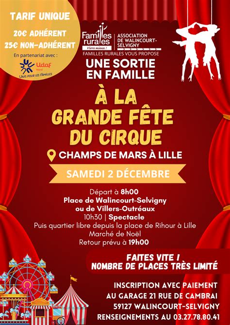 Une Sortie En Famille La Grande F Te Du Cirque Centre Social