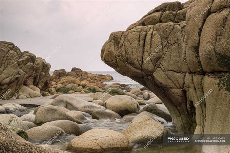 Landscape of Porth Nanven beach — location, ocean - Stock Photo ...