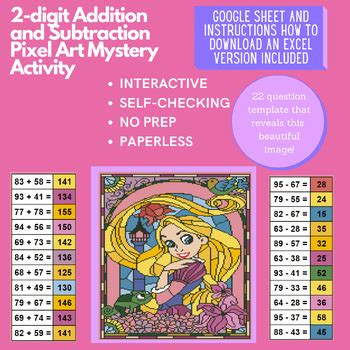 Mystery Digital Pixel Art No Prep Digit Addition And Subtraction Google