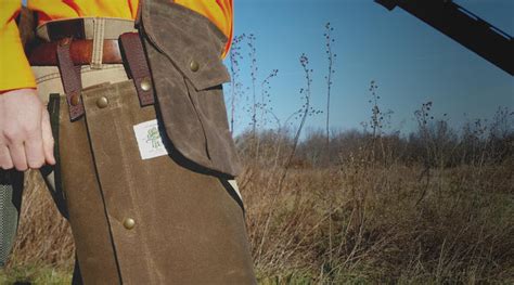 Waxed Cotton Upland Bird Hunting Chaps Smithfly