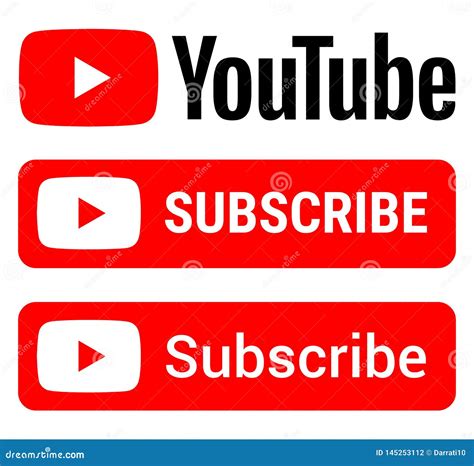 Youtube Subscribe Icons Editorial Photography Illustration Of Vector