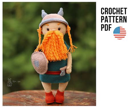 Crochet Viking Pattern. Scandinavian Viking Amigurumi. Crochet Doll - Etsy