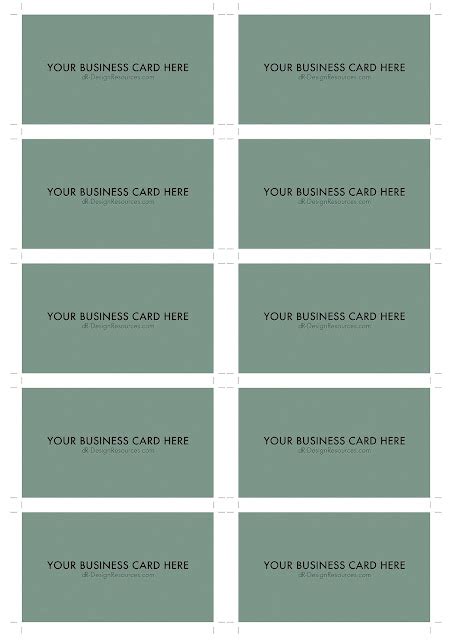 A4 Business Card Template PSD (10 Per Sheet) | dR Design Resources