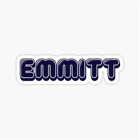 Emmitt Sticker For Sale By Gerarddiviase Redbubble