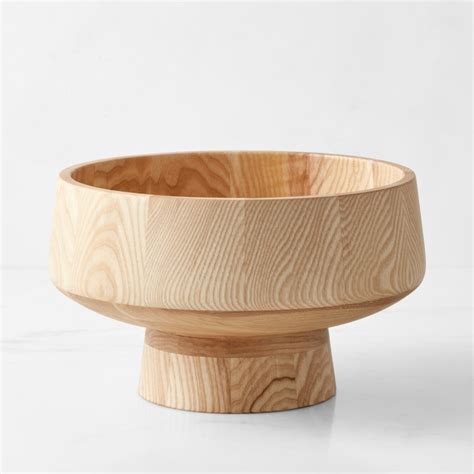 Hold Everything Fsc Ashwood Pedestal Fruit Bowl Medium Williams Sonoma