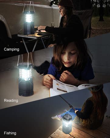 Rocam Led Solar Camping Light Camping Wind Up Lantern Hand Crank