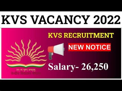 Kvs Recruitment Big Update By Kvs New Teacher Vacancy