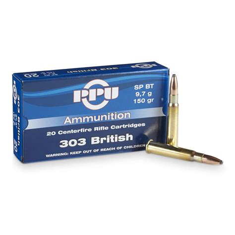 PPU 303 British SP BT 150 Grain 20 Rounds 222399 303 British